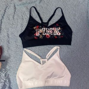 Pink sports bras